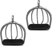kokiya 2X Horse Riding Stirrups Anti-Skid Training Tool Flexible Steel Non Slip for Safety Horse Riding Outdoor Sports Childen Accessories Adults