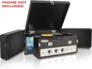 Pyle Portable Bluetooth Suitcase Record Player w/ Dual Fold-Out Speaker