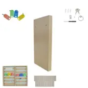 Wall Mount 100 Hooks Lock Box Beige（37cm*6cm*74cm）W/ Key Hang*100 Catalog Card*3