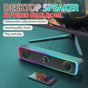 Portable Bluetooth 2 Speaker Subwoofer Heavy Bass Sound Home TV Party System