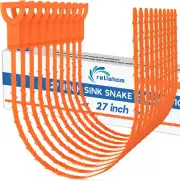 10 Pack 27Inch Long Drain Clog Remover, Drain Snake Clog Remover Tool Drain Clea