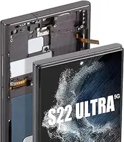 for Samsung Galaxy S22 Ultra 5G Screen Replacement for Samsung S22 Ultra LCD Display Digitizer SM-S908B SM-S908U Touch Screen Assembly Repair Parts(Black with Frame,Not Support Fingerprint)
