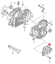 Genuine VW AUDI SEAT SKODA Eos Golf R32 Plus Gearbox Cover 02S301211C (for: Audi)
