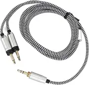 Headphone Sound Cable Replacement, Compatible for Focal Elegia, Glear MG, Celestee, Stellia, Elear, Clear, Radiance Headphones, Wide Compatibility for 3.5mm Male Jack, 4.3ft Length