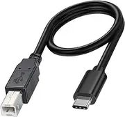 Tunghey USB C to USB B Printer Cable, Flexible Cord for MacBook Pro/Air, USB C MIDI Cable Compatible with Piano MIDI Keyboard, DAC, DJ Controller and More (1M)
