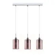Espejo 3 Streaks Glass Pendant Lights - Linear Base - Rose Gold