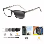 Men's Women TR90 Rectangle Transition Photochromic Reading Glass +1.0 1.75 ~+6.0