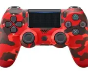 RED CAMOUFLAGE WIRELESS CONTROLLER FOR PS4 AND PC