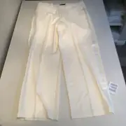 ASOS DESIGN wide leg tuxedo suit pants Ivory W38xL32