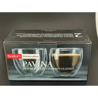 在飛比找蝦皮購物優惠-bodum PAVINA雙層玻璃杯 2件組 80cc 2oz