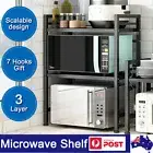 3-Tier Adjustable Microwave Shelf Oven Stand Kitchen Storage Rack Organize New
