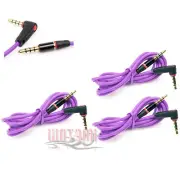 3X 3.5MM AUX L MALE AUDIO EXTENSION CABLE CORD PURPLE FOR GALAXY S4 NOTE 3 NEXUS