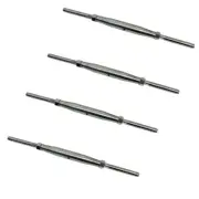 5/8" Thread Swage Stud & Stud Pipe Turnbuckle 3/8" Cable Stainless Steel 4 Pcs