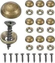 uxcell Brass Decorative Screws with Caps, Mirror Screw Self Tapping Screws Decorative Cover - Fitting for(Furniture Fixing- Wall Hangings - Wood Handcrafted) 15mm & 10 Pack & Bronze