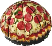 Large Pizza Print Shower Cap For Women Men Reusable Lightweight Soft Bath Hair Cap With Elastic Band