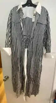 Proenza Schouler Striped Cotton Wrap Shirtdress New with tag