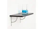Set of 2 MINI SWING 145 Shelf Wall Mounted Brackets with hardware (Black)