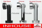 Magnetic FLOOR WALL mounted door stops holder catch stop-Satin Chrome Matt black