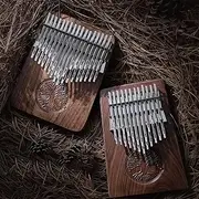 Metal Piano Keys Kalimba Thumb Piano Beginner Musical Instruments, Clear Sound Quality Finger Piano for Family Gatherings, Festival Performances(B-Tuned 24 keys)