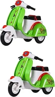 Totority 2pcs Pull-Back Motorbike Toy Mini Alloy Motorcycle Model Simulation Collection for Boys Educational Toy