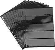Yardenfun 10Pcs Stamp Collection Loose Leaf Sheets Standard Version Base with Design for Storing Commemorative Cards and Currency Notes
