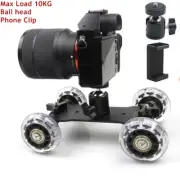 Mini Tabletop Car Roller Dolly Car Camera DSLR Video Rail Track Slider ball head