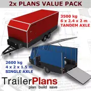Trailer Plans - 6m ENCLOSED & 4m ENCLOSED MOTORBIKE TRAILER PLANS - on CD-ROM
