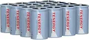 Tenergy 10000mAh NiMH D Battery, Rechargeable High Capacity D Size Battery, High Drain D Cell Batteries for Flashlight, 16-Pack - UL Certified