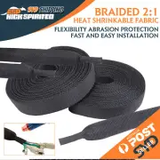 Hose Cable Protector Management Braided Heat Shrinkable Fabric Lessen Noisy Wear