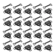 80Set Copper Sewing Hooks and Eyes Closure Set for Trousers (16x13mm, Black)