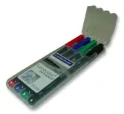 STAEDTLER Fine Tip Lumocolor Permanent Marker Pens - Pack of 4 Assorted Colours