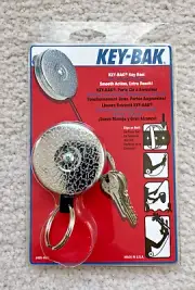 KEY-BAK 48" Self Retracting Key Reel Silver Stainless Steel (#485-HDK) BRAND NEW