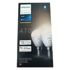 Philips Hue White 470lm E14 Luster LED Smart Bulbs (2 Pack), 929002440604