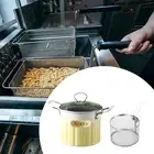 Deep Frying Pot Milk Warmer Portable Butter Warmer Pot Frying Basket French