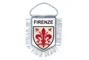 Mini banner flag pennant mirror cars country banner florence italy firenze