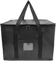 Insulated Grocery Bags - Reusable Cooler Tote, Foldable Thermal Bag | 45L Large Storage Box with Insulation Layer for Food Transport, Outdoor Events Meal Prep Kitchen Supply Team Use Solutions