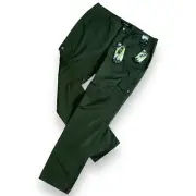 NEW Nine West Jeans Cargo Pants Womens Sz 8 (34x31) Army Green Stretch