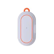 S20 10W Fast Charging Wireless Charger + 5000mAh Power Bank + Night Light + Mobile Phone Holder for iPhone Xiaomi Phone Charger WHITE COLOR