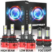 For Subaru Legacy 2010-2014 6pcs LED Headlight Hi/Lo Fog Light Combo Bulbs (for: Peugeot)