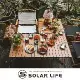 Solar Life 索樂生活 輕量鋁合金木紋蛋捲桌L+S號.折疊桌 露營桌野餐桌 戶外摺疊桌 露營美學 輕巧桌休閒桌