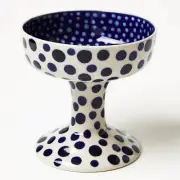 NEW Jones & Co Chino Blue Spot Coupe 12x12.5cm