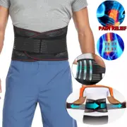 Adjustable Lower Back Brace Lumbar Support Waist Belt for Men Womens Pain Relief