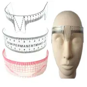 Catzon 3 Pack Eyebrow Tattoo Measure Ruler Plastic Measuring Tool-1/2/3