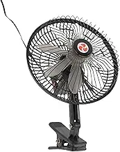 Generic 8in Car Fan, Portable Car Cooling Fan with Cigarette Lighter Plug & Clip on Design, Quiet Metal Clip Fans for Cars, Truck, SUV, RV, Boat, Buses, Mounted in Vehicle Interior (DC24V)