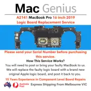Apple MacBook Pro 16" A2141 2019 Logic Board Replacement Service