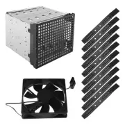 Storage Expansion Hard Drive Cage DIY Hard Drive Disk Cage Rack 5.25 Inch8724