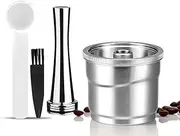 RECAFIMIL Reusable ILLY Coffee Pods Compatible Refillable Stainless Steel Coffee Capsules for ILLY X7/Y3/Y5 (1 Tamper Capsule)