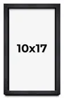 10x17 Shadow Box Frame Black | 1 Inches Deep Real Wood Farmhouse Shadowbox Displ