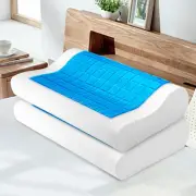 2X Contour Memory Foam Pillows Neck Support Cool Gel Cushion Removable Cover