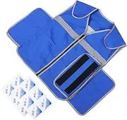 minkissy Summer Cooling Vest for Men Ice Packs Ice Bag Vest for Outdoor Comfortable and Close-fitting
